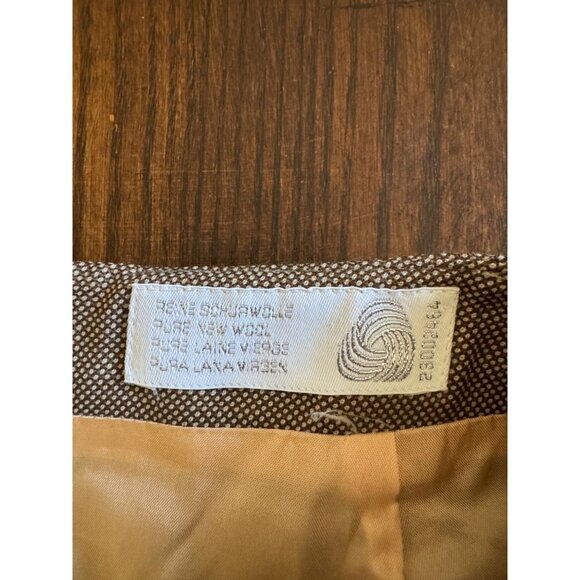 Escada Vintage Light Brown Knee Length Pencil Skirt New Wool Euro 44 US Large - Picture 7 of 9